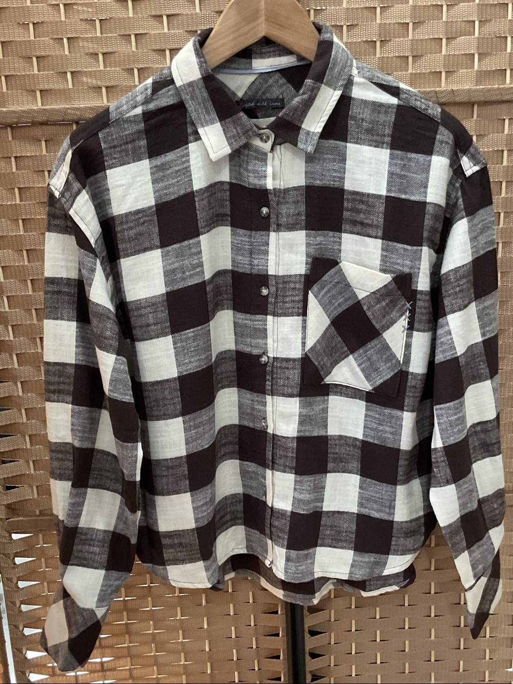 Scotch & Soda Brown and Cream Check Button-Down Shirt